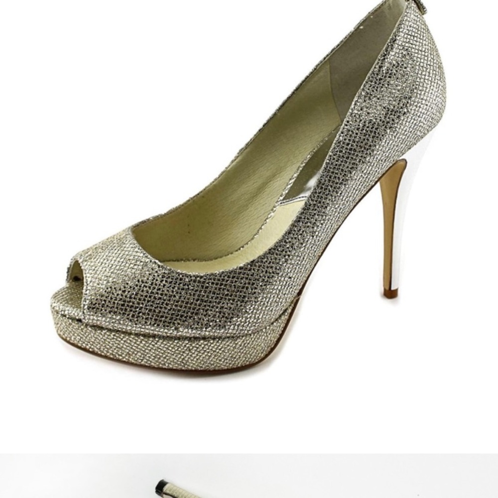 Michael Michael Kors York Platform Peep-toe Platform Heels, Gold